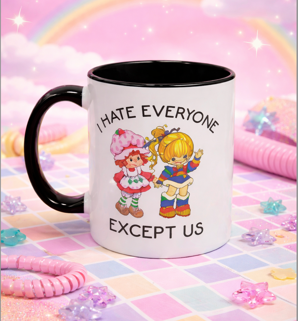 I Hate Everyone Except Us 80s Nostalgia Mug