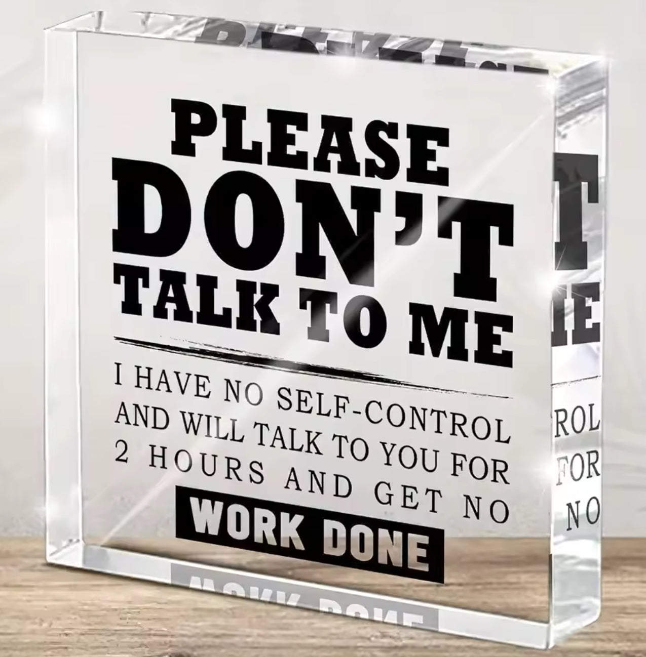 Don't Talk To Me Sign