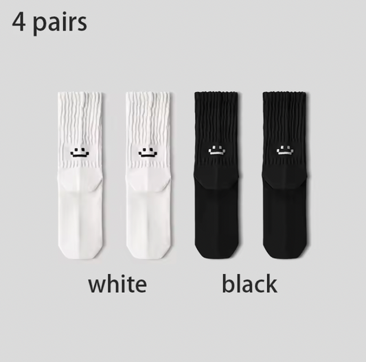 4 Pairs Smiley Face Socks
