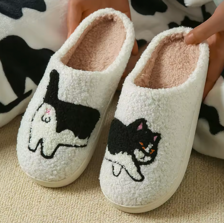 Cozy Kitty Fleece Slippers