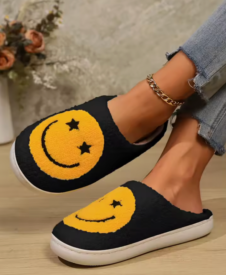 Smiley Face House Slippers