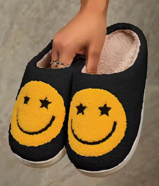 Smiley Face House Slippers